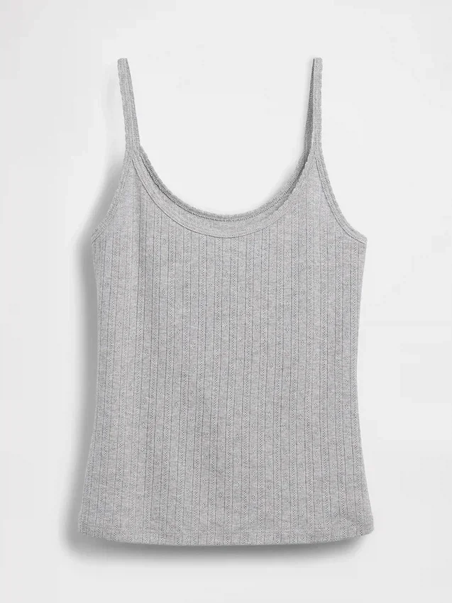Pointelle Crop Cami