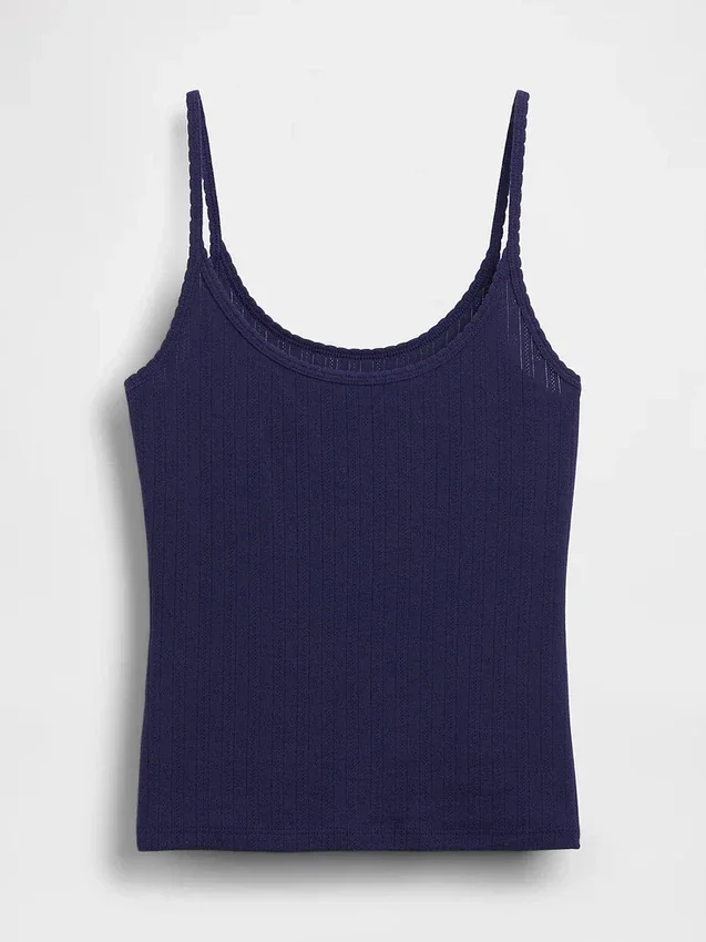 Pointelle Crop Cami