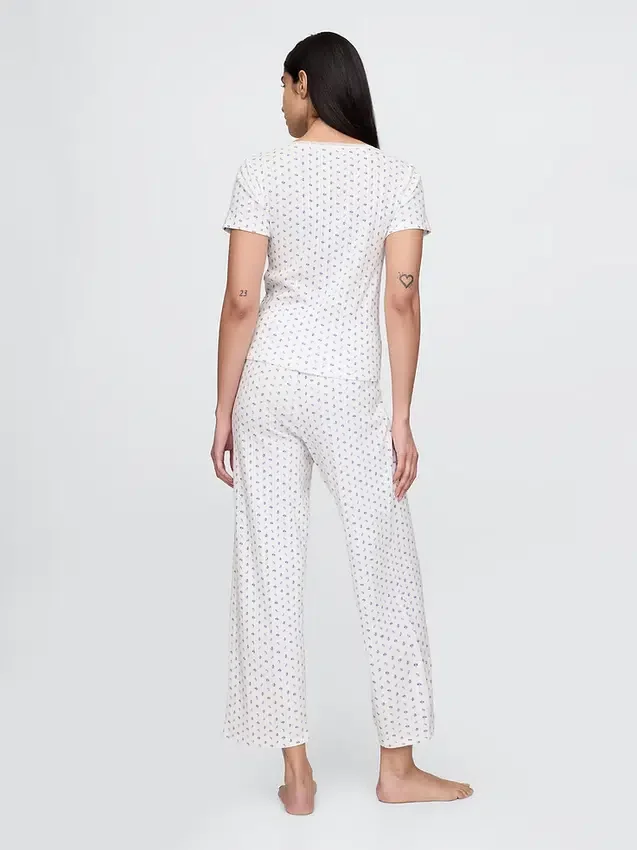 Pointelle Crop Pj Pants
