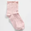 Pointelle Half Crew Socks