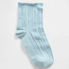 Pointelle Half Crew Socks