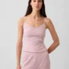 Pointelle Lettuce-Hem Pj Cami