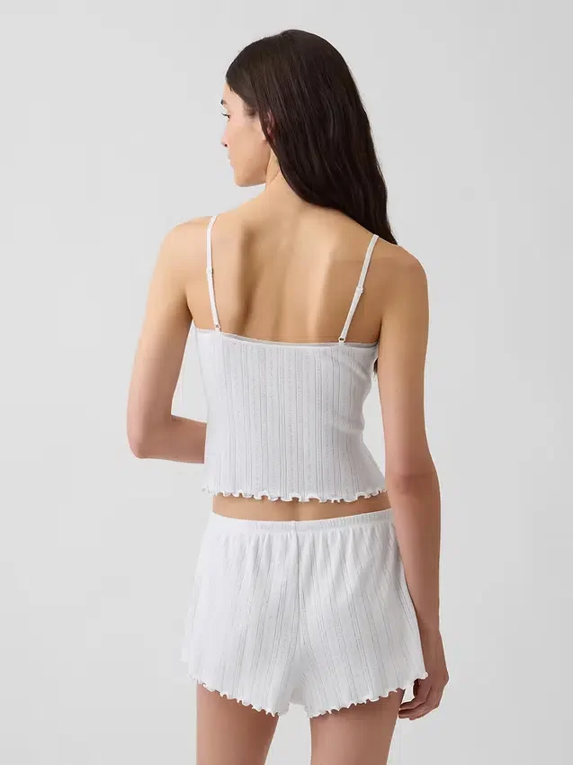 Pointelle Lettuce-Hem Pj Cami