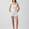 Pointelle Lettuce-Hem Pj Shorts