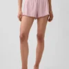 Pointelle Lettuce-Hem Pj Shorts