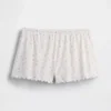 Pointelle Lettuce-Hem Pj Shorts