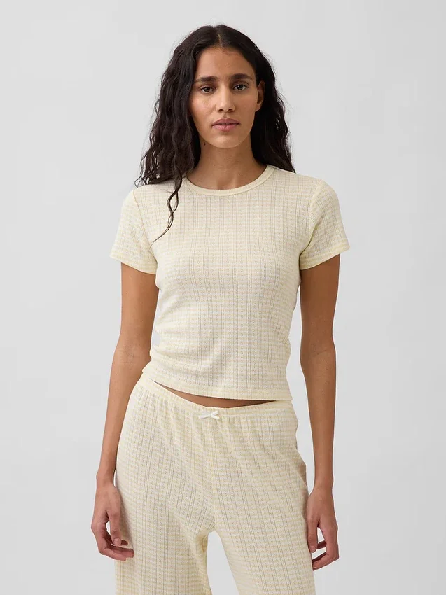 Pointelle Pj T-Shirt