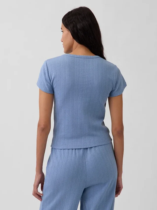 Pointelle Pj T-Shirt