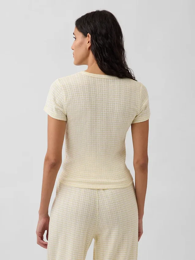 Pointelle Pj T-Shirt