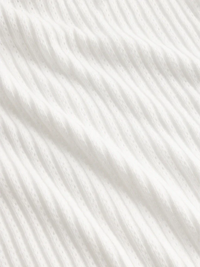 Pointelle Rib Crop Turtleneck