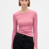 Pointelle Rib T-Shirt