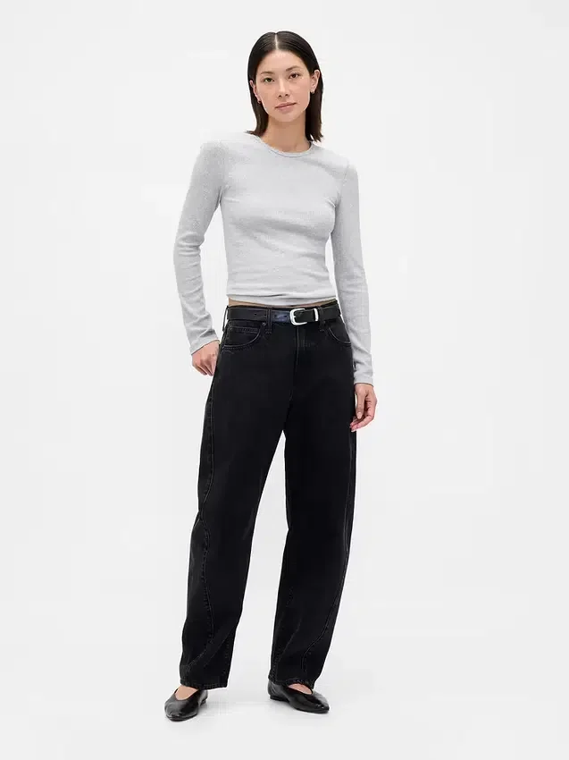 Pointelle Rib T-Shirt