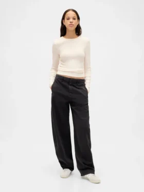 Pointelle Rib T-Shirt