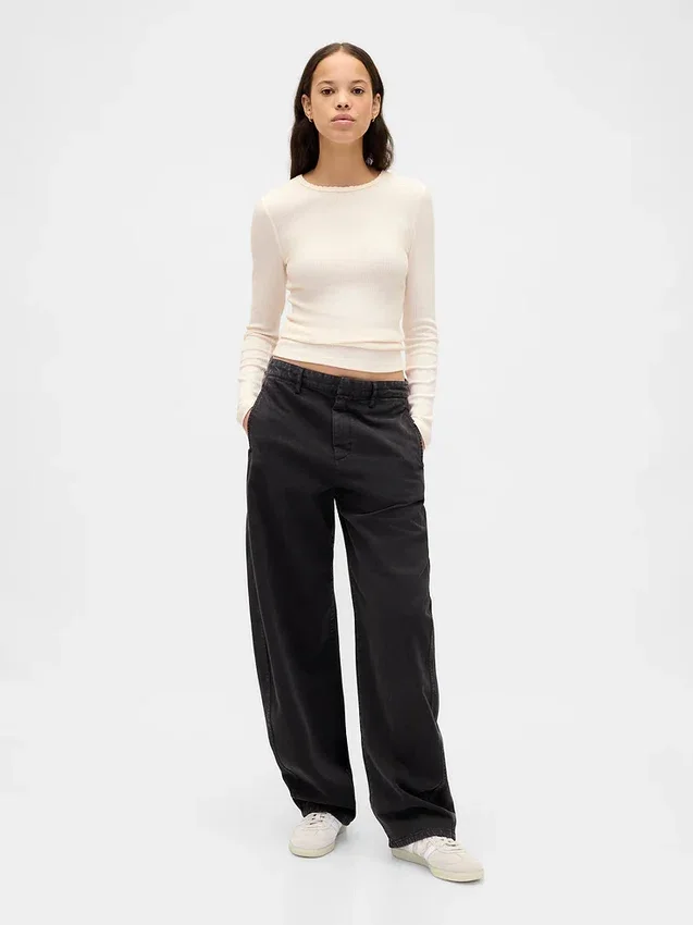 Pointelle Rib T-Shirt
