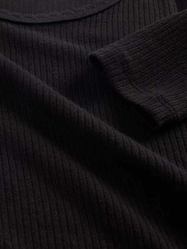 Pointelle Rib T-Shirt
