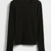Pointelle Rib T-Shirt