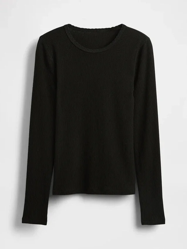 Pointelle Rib T-Shirt