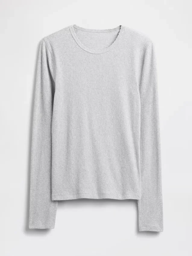 Pointelle Rib T-Shirt