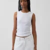 Pointelle Shell Tank Top