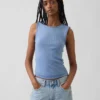 Pointelle Shell Tank Top