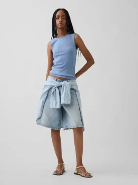 Pointelle Shell Tank Top