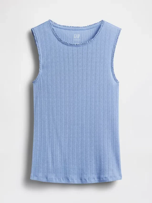 Pointelle Shell Tank Top