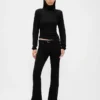 Pointelle Turtleneck Sweater
