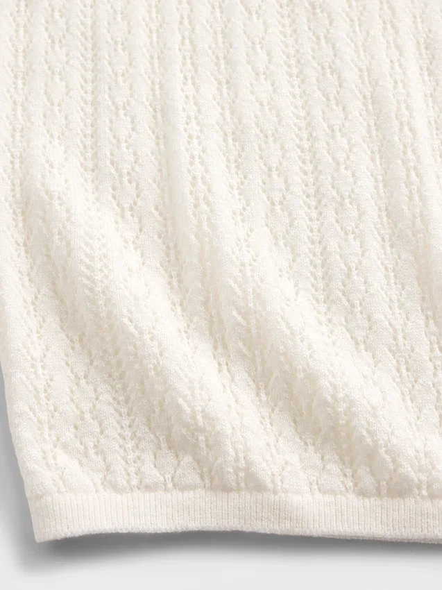 Pointelle Turtleneck Sweater