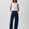 Poplin Boatneck Shell Tank Top