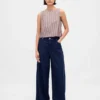 Poplin Boatneck Shell Tank Top
