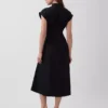 Poplin Cinched Midi Shirtdress