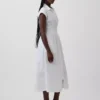 Poplin Cinched Midi Shirtdress