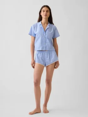 Poplin Crop Pj Shirt