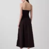 Poplin Drop-Waist Maxi Dress