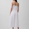 Poplin Drop-Waist Maxi Dress