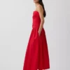 Poplin Drop-Waist Maxi Dress
