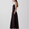 Poplin Drop-Waist Maxi Dress