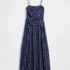 Poplin Drop-Waist Maxi Dress