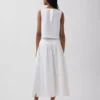 Poplin Drop-Waist Maxi Skirt