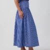 Poplin Drop-Waist Maxi Skirt