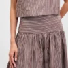 Poplin Drop-Waist Maxi Skirt