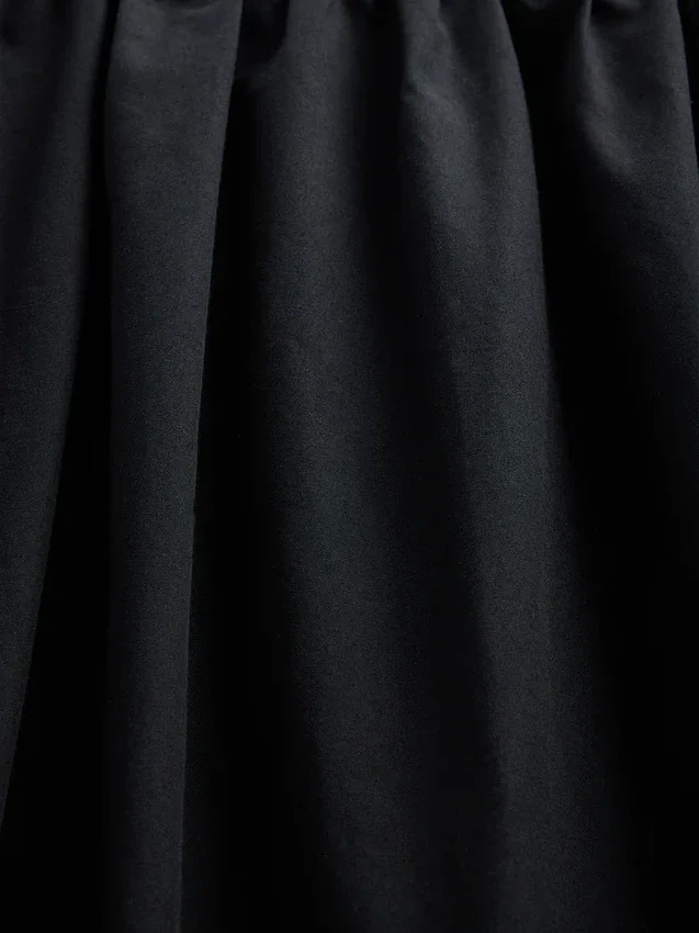 Poplin Drop-Waist Maxi Skirt