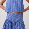 Poplin Drop-Waist Maxi Skirt
