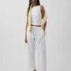 Poplin Easy Barrel Pants