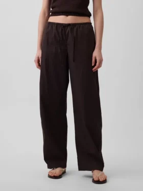 Poplin Easy Barrel Pants