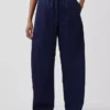 Poplin Easy Barrel Pants