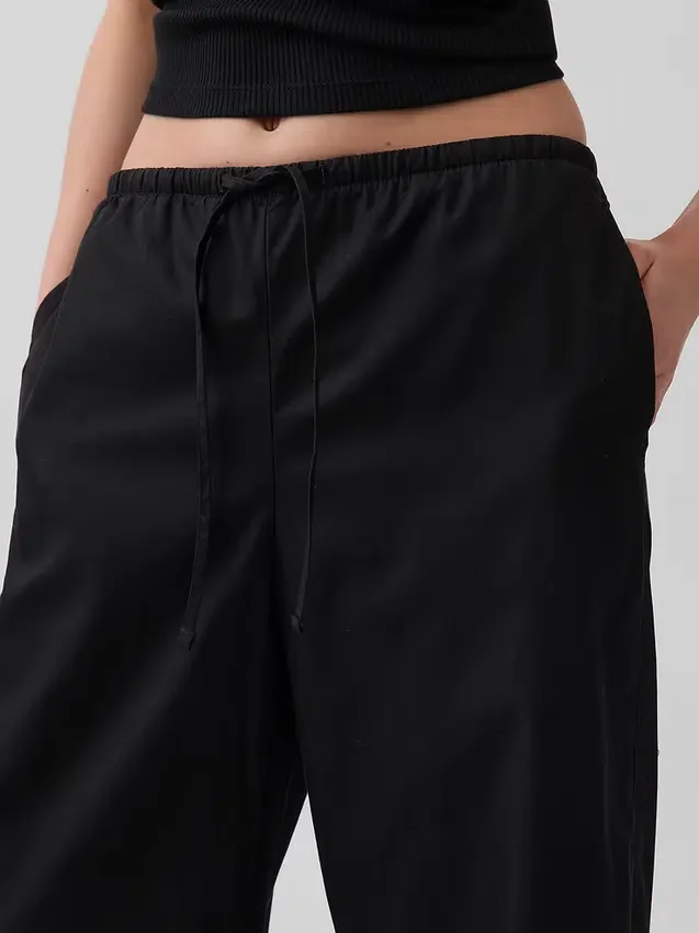 Poplin Easy Barrel Pants