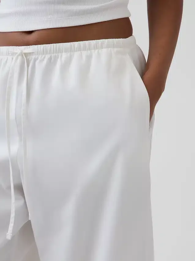 Poplin Easy Barrel Pants
