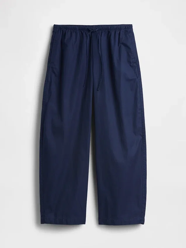 Poplin Easy Barrel Pants