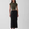Poplin Easy Cargo Maxi Skirt